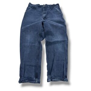 Carhartt B11 MDT Carpenter Pants Dungaree Fit Relaxed Fit Men's 36x32 Dark Wash